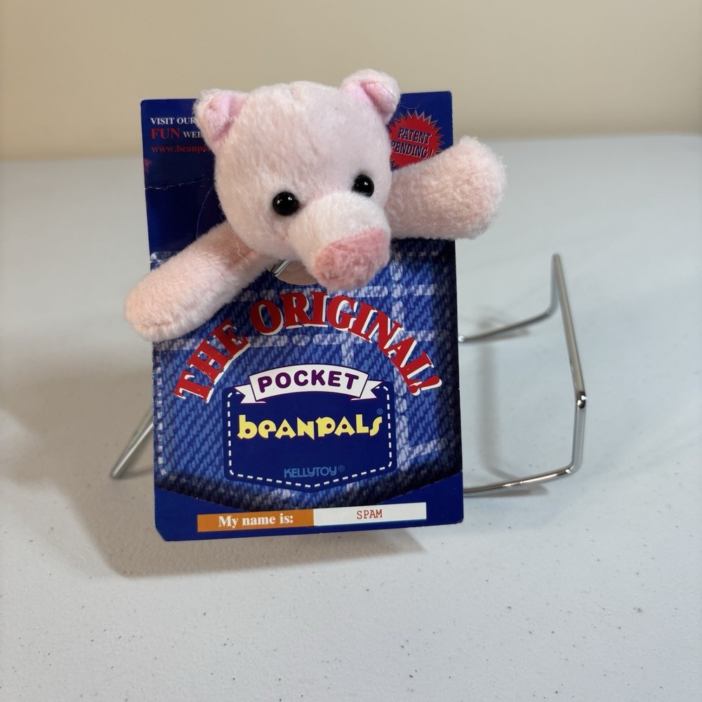 The Original Pocket Beanpals Bean Pals Spam The Pig Mini Plush